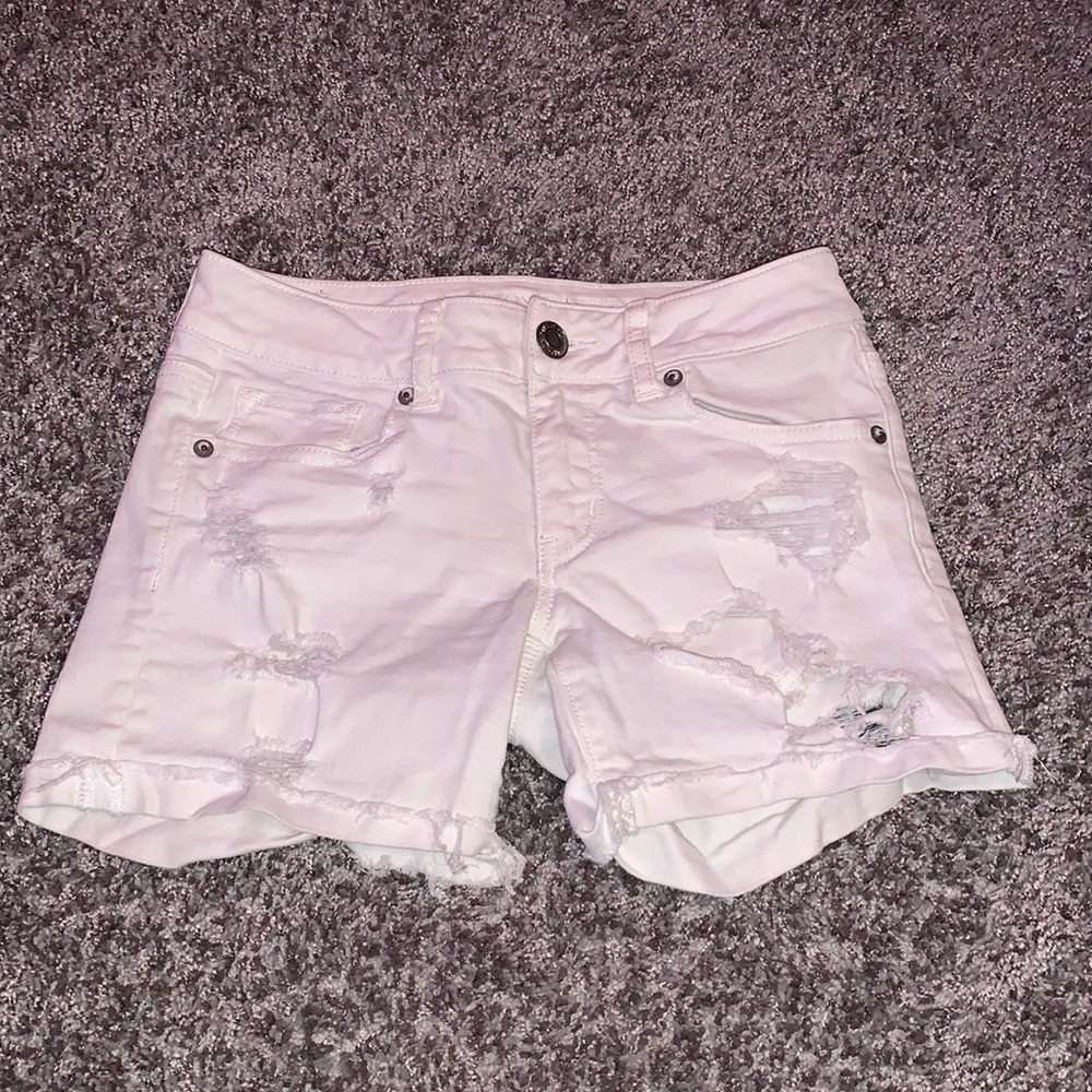 white american eagle shorts